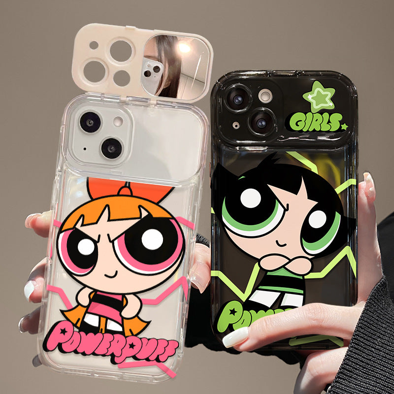 The Powerpuff Girls Flip Mirror Silicone Phone Case