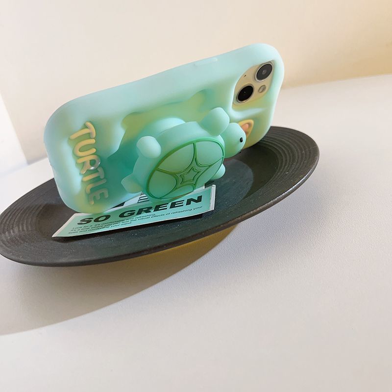 New Luminous Turtle Retractable Bracket iPhone Case