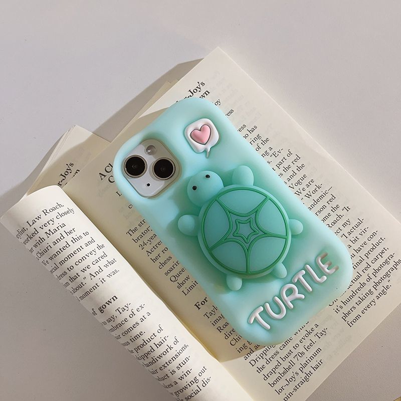 New Luminous Turtle Retractable Bracket iPhone Case