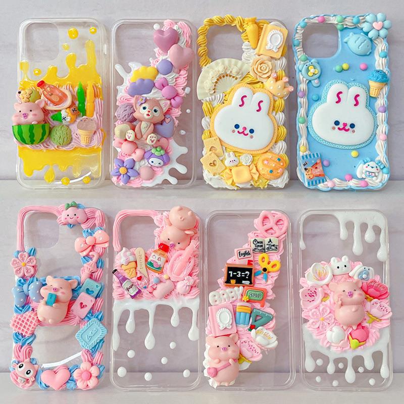 Handmade DIY Cream Glue Doll Series Phone Case