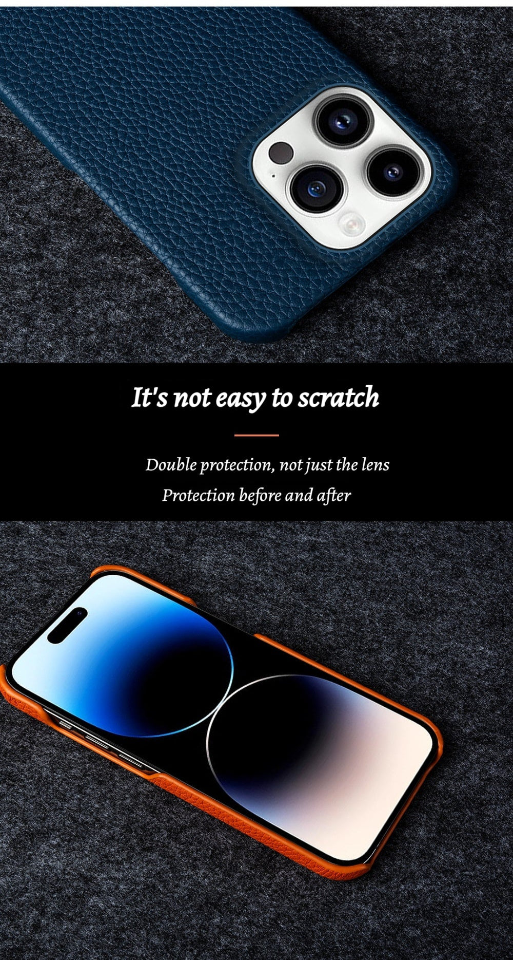 Simple Noble genuine leather phone case iphone16 new style