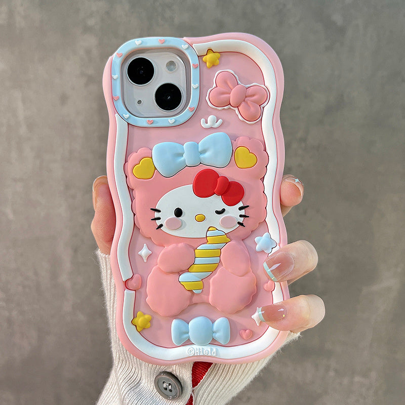 Cartoon Hello Kitty Silicone iPhone Phone Case