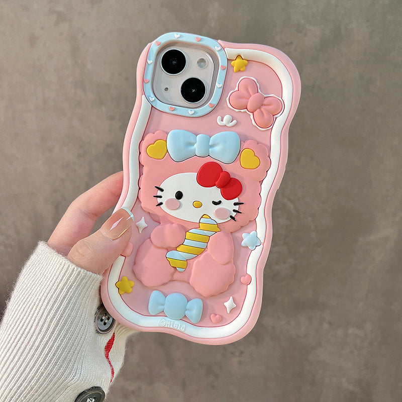 Cartoon Hello Kitty Silicone iPhone Phone Case