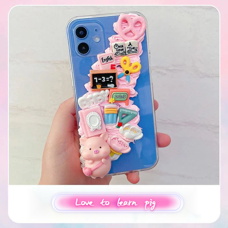 Handmade DIY Cream Glue Doll Series Phone Case