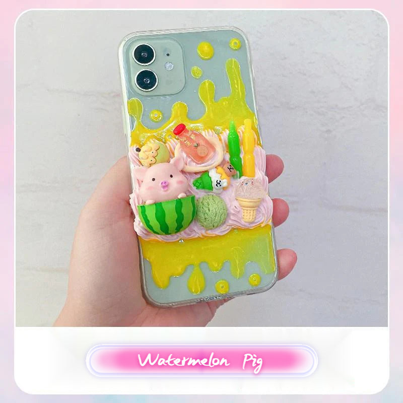 Handmade DIY Cream Glue Doll Series Phone Case