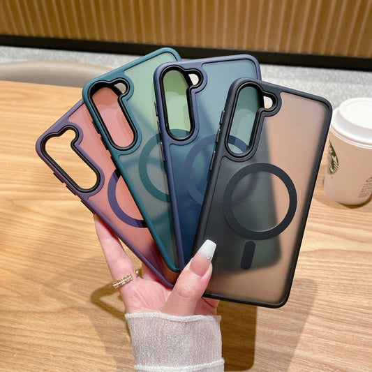 Skin Feeling Soft Color Magnetic Suction Phone Case