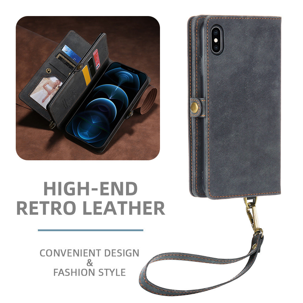 Stand Storage Multifunctional Leather Magnetic iPhone Case