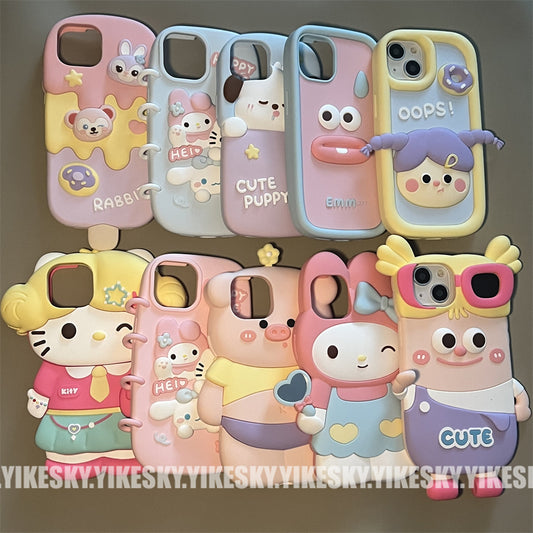 Three-Dimensional Dopamine Cute Silicone iPhone Case