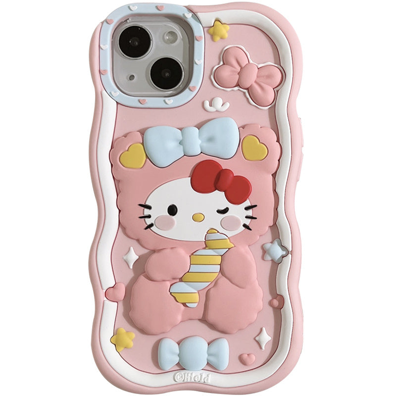 Cartoon Hello Kitty Silicone iPhone Phone Case