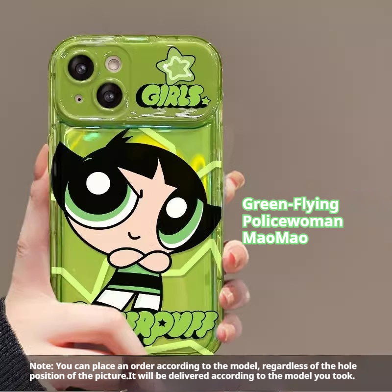 The Powerpuff Girls Flip Mirror Silicone Phone Case