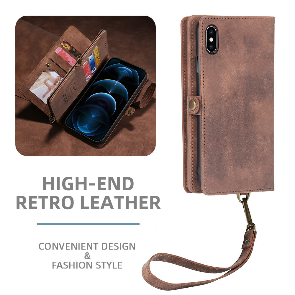 Stand Storage Multifunctional Leather Magnetic iPhone Case