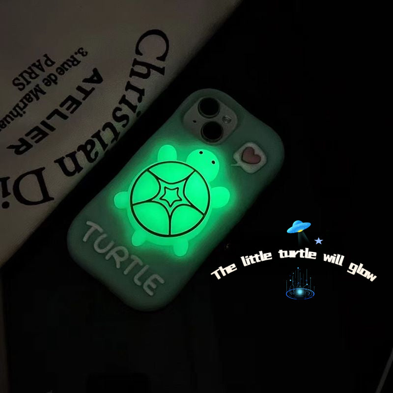 New Luminous Turtle Retractable Bracket iPhone Case