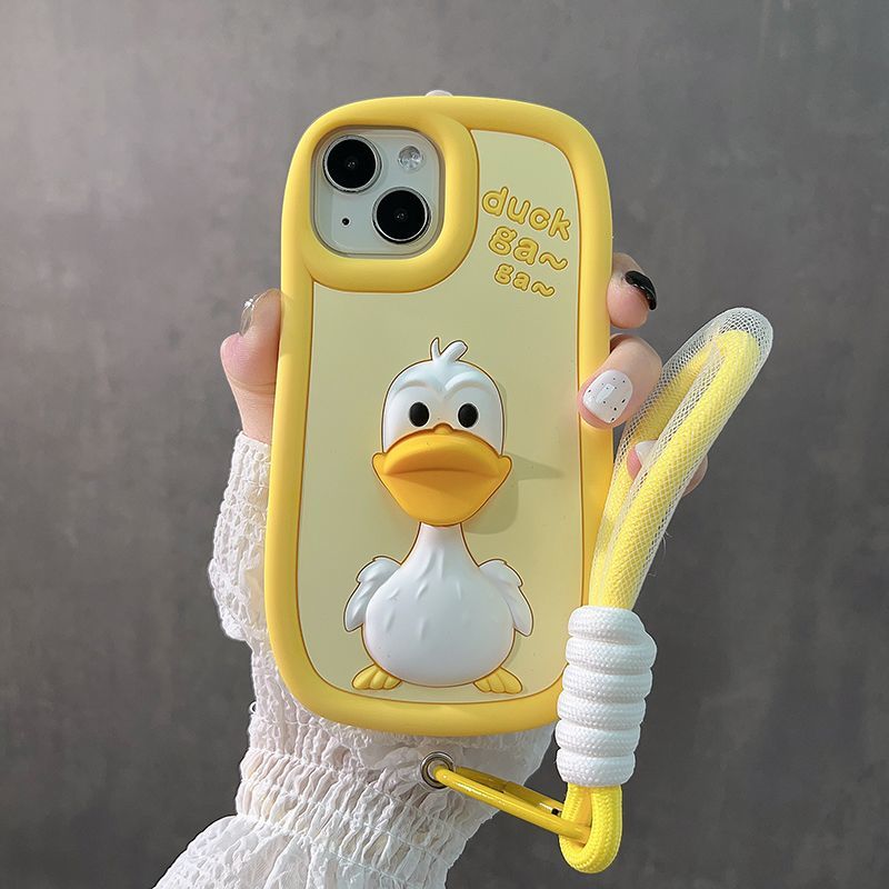 Cartoon Yellow Big Mouth Duck Soft Rubber iPhone Case