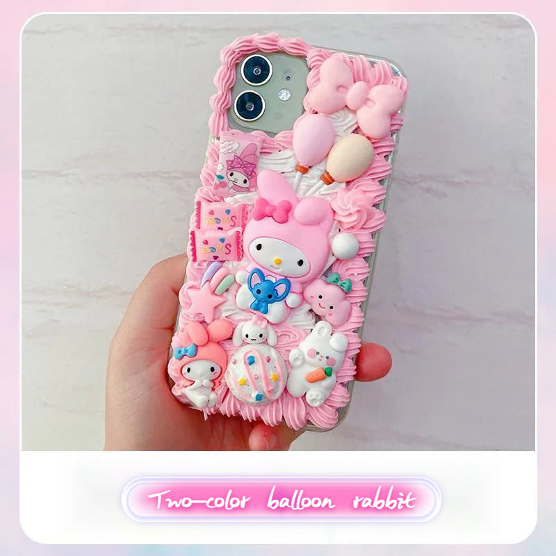 Handmade DIY Cream Glue Doll Series Phone Case