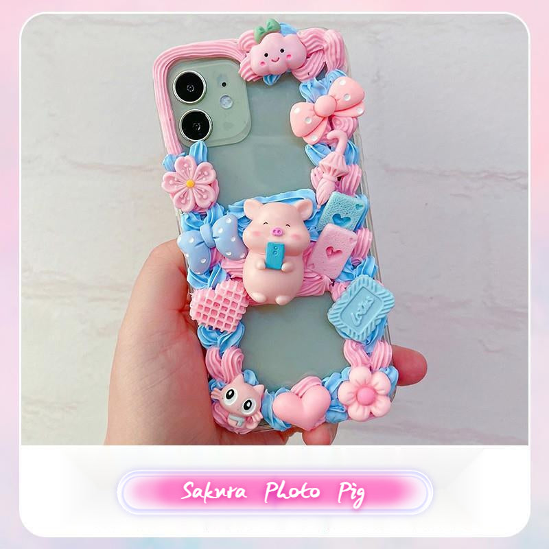 Handmade DIY Cream Glue Doll Series Phone Case