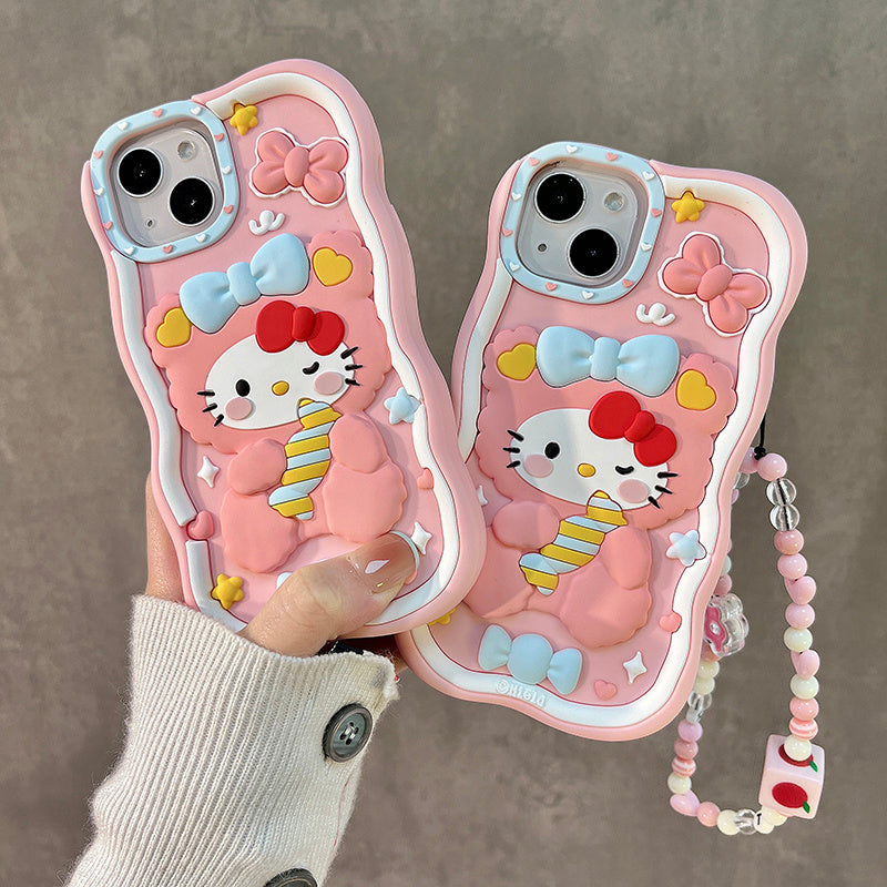 Cartoon Hello Kitty Silicone iPhone Phone Case