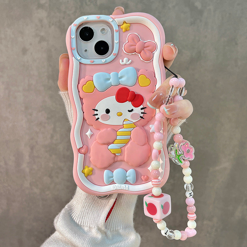 Cartoon Hello Kitty Silicone iPhone Phone Case