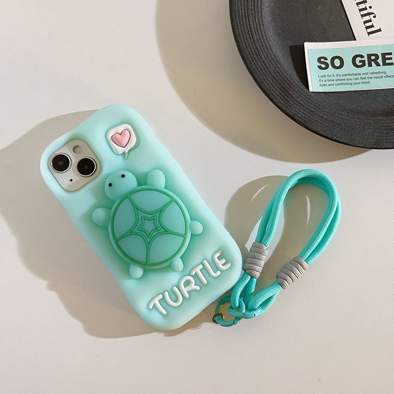 New Luminous Turtle Retractable Bracket iPhone Case