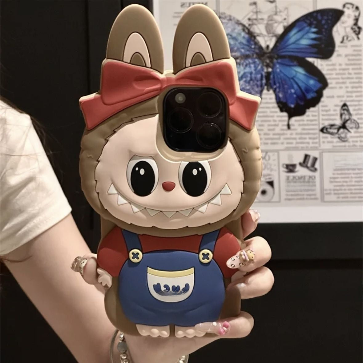 3D Cute Cartoon Strap Labu Silicone iPhone Case