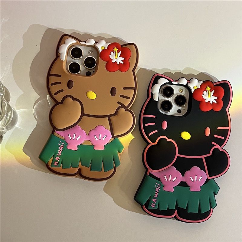 Stereo Hello Kitty Silicone iPhone Phone Case