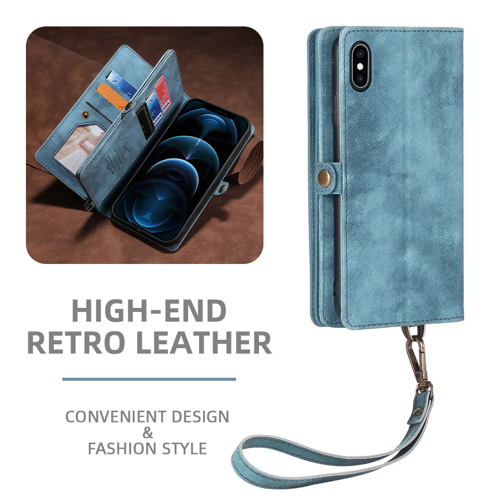 Stand Storage Multifunctional Leather Magnetic iPhone Case