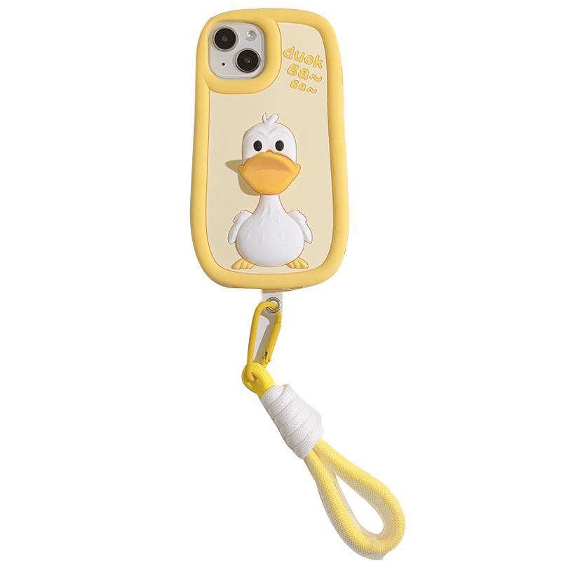 Cartoon Yellow Big Mouth Duck Soft Rubber iPhone Case