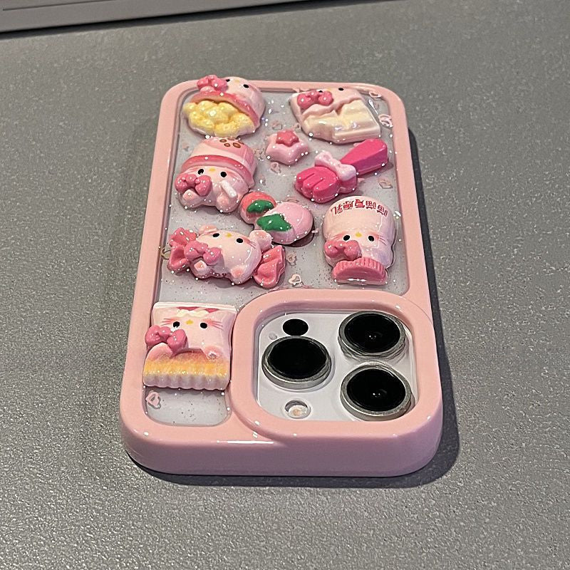 Fun Pink Cat iPhone Phone Case