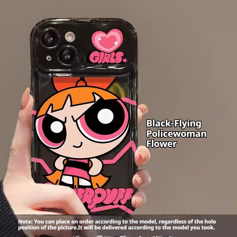 The Powerpuff Girls Flip Mirror Silicone Phone Case